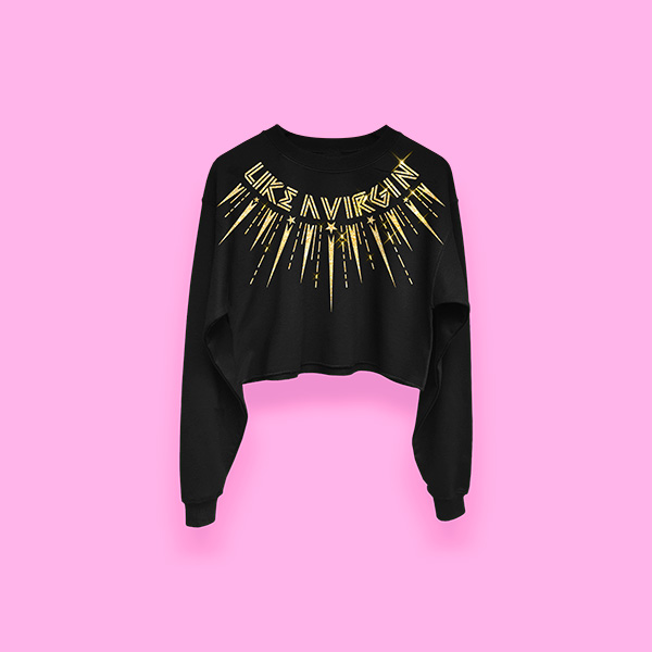 Like a virgin crop-top (sudadera corta negra) - Imagen 2