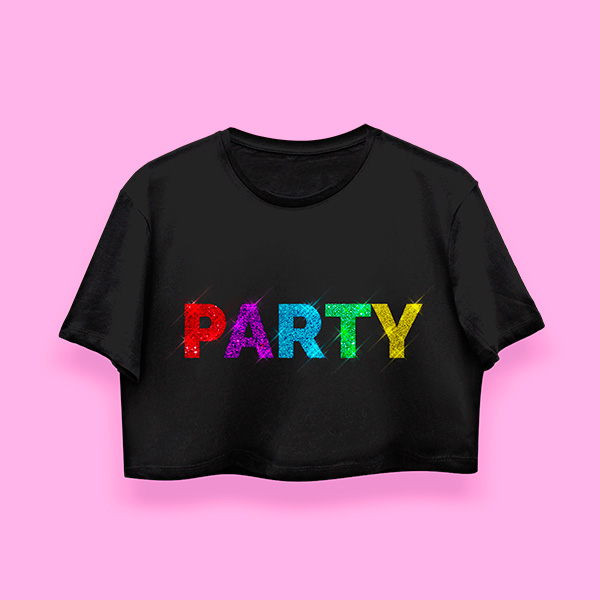 Party crop-top (playera corta negra)