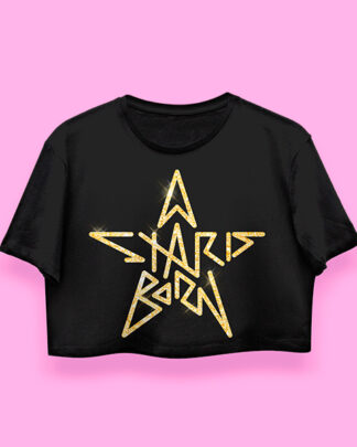 Lady Gaga A star is born crop-top (playera corta negra)