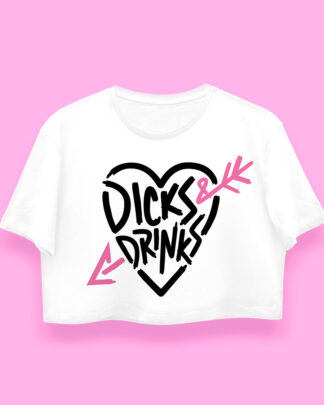 D and drinks crop-top (playera corta blanca)
