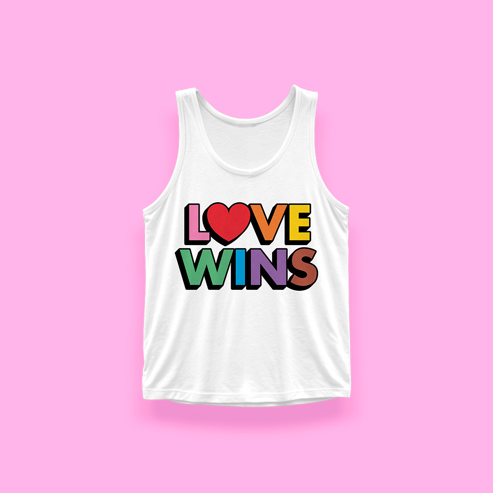 Love wins (tank top blanco)