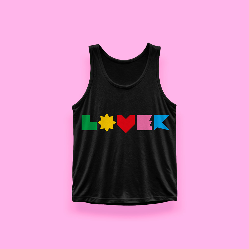 Lover (tank top negro)