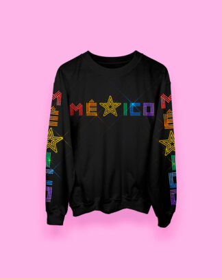 México arcoíris (sudadera negra)