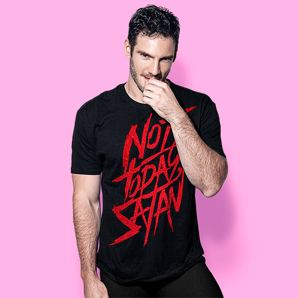 Not today, Satan (playera negra) - Imagen 2