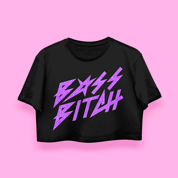 Doja Cat BOSS B crop-top (playera corta negra)