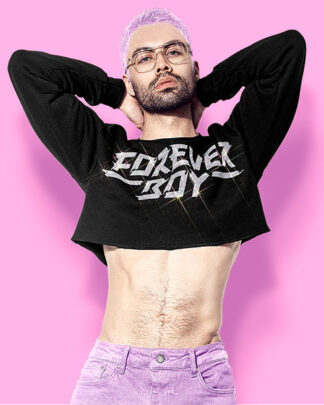 Forever boy crop-top (sudadera corta negra)