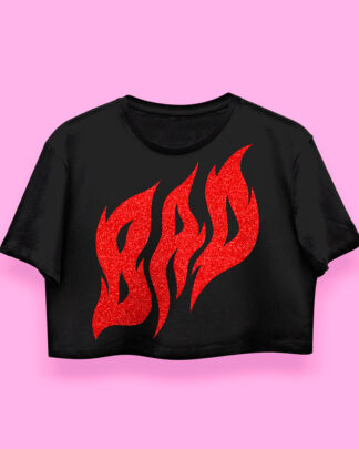 Bad guy crop-top (playera corta negra)