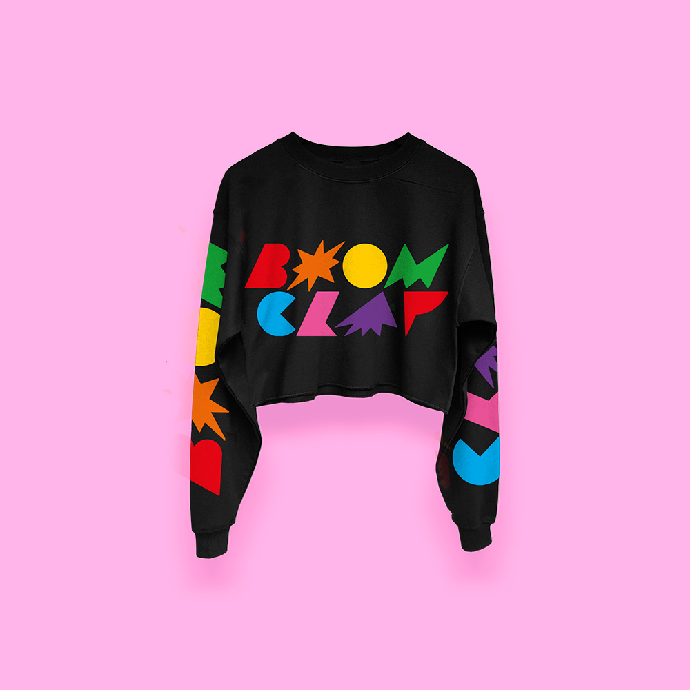 Charli XCX Boom clap crop-top (sudadera corta negra)