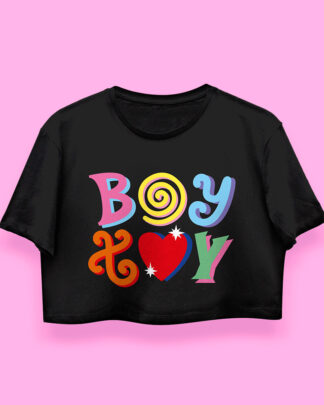 Boy toy crop-top (playera corta negra)
