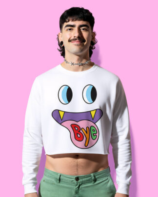 Halloween ghosting crop-top (sudadera corta blanca)
