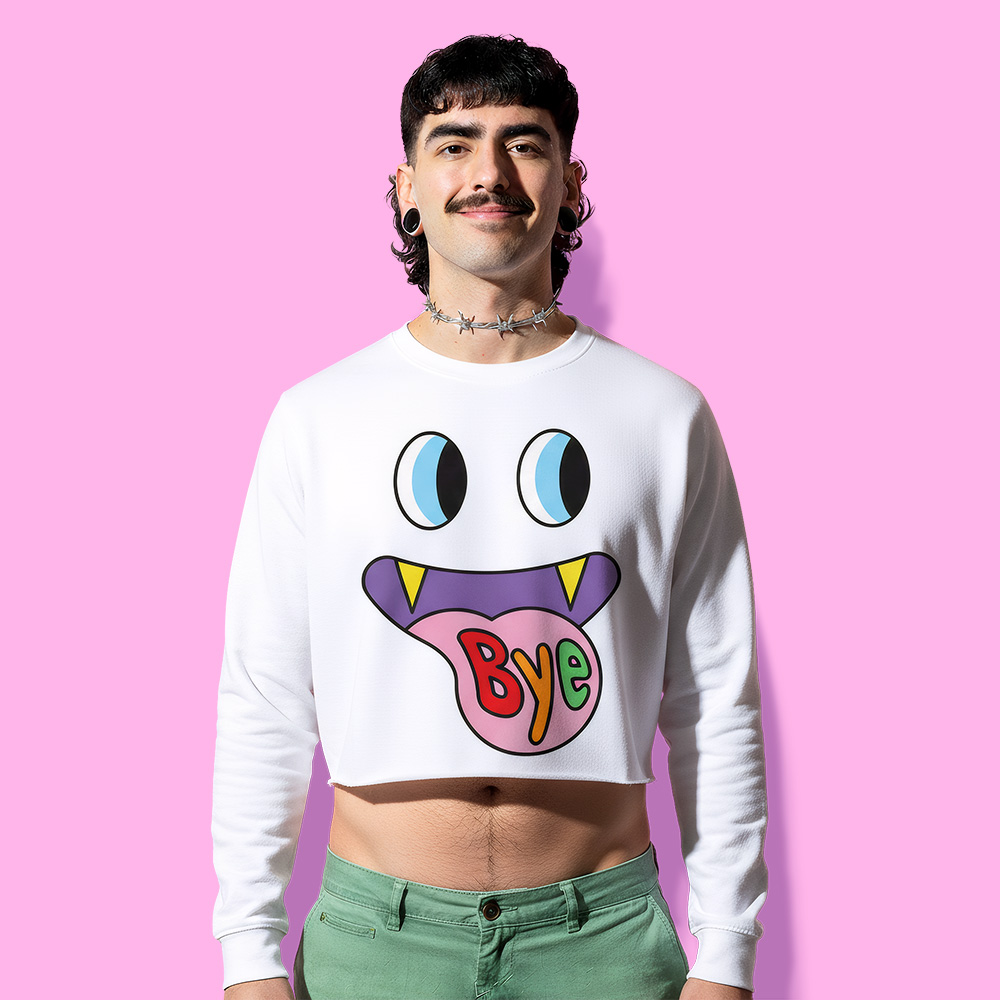 Halloween ghosting crop-top (sudadera corta blanca)