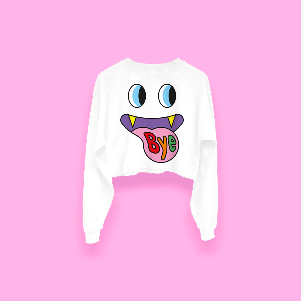 Halloween ghosting crop-top (sudadera corta blanca) - Imagen 2
