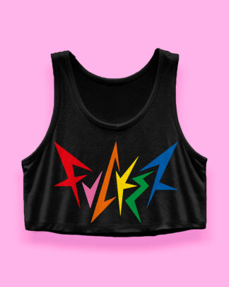 Fker crop-top (tank top corto negro)