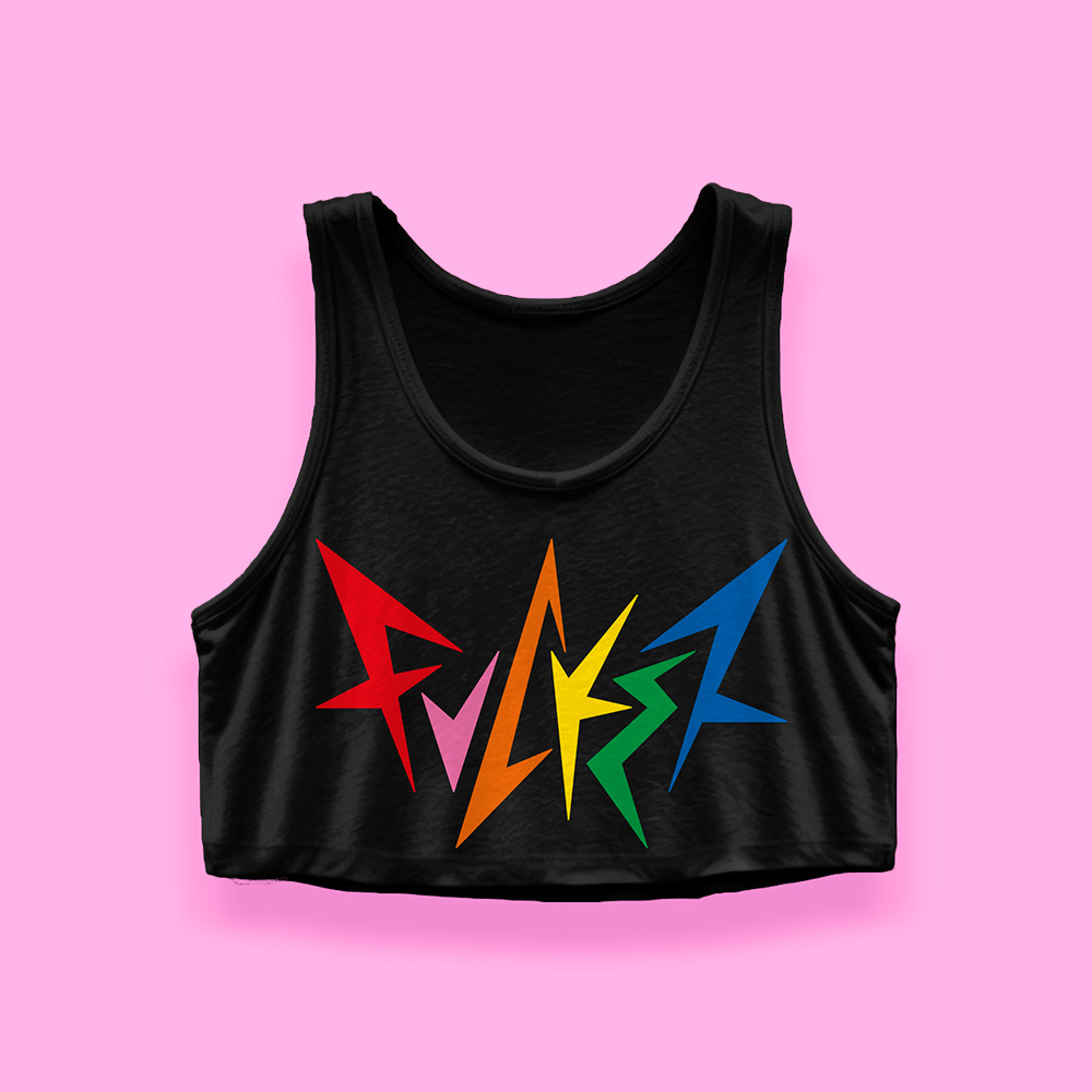 Fker crop-top (tank top corto negro)