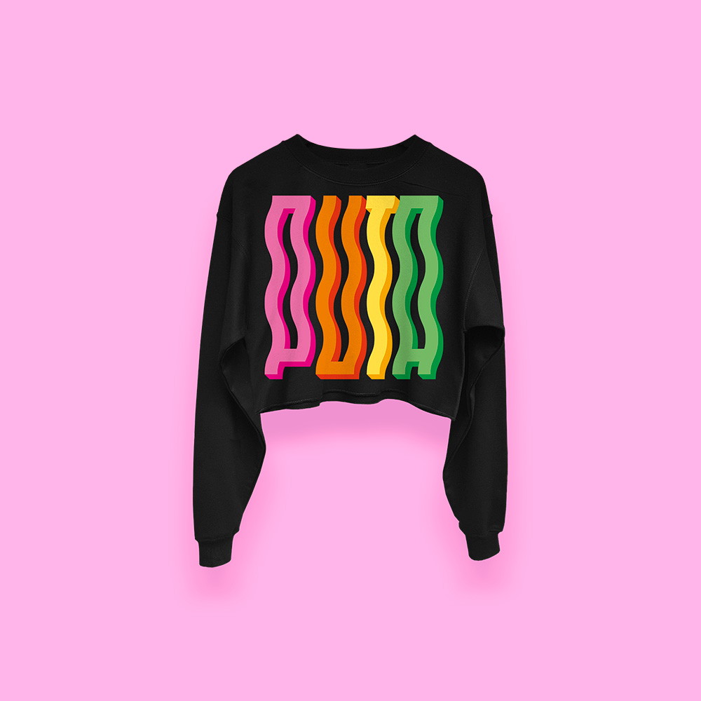 PXTA crop-top (sudadera corta negra)
