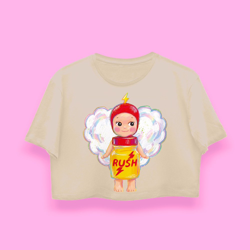 Baby Rush crop-top (playera corta arena)