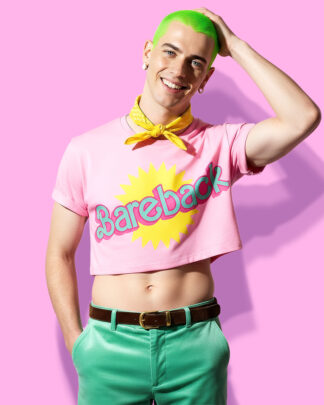 Barbie Bare crop-top (playera corta rosa)