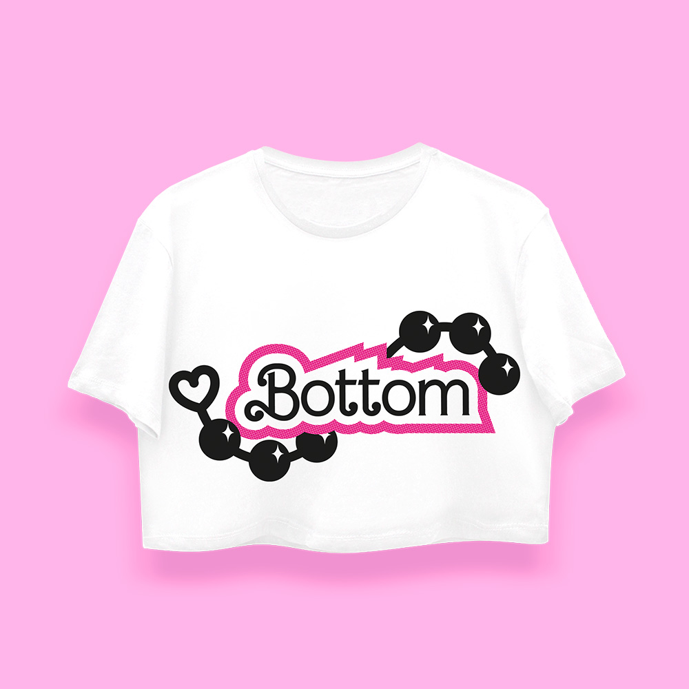 Barbie btm crop-top (playera corta blanca) - Imagen 2