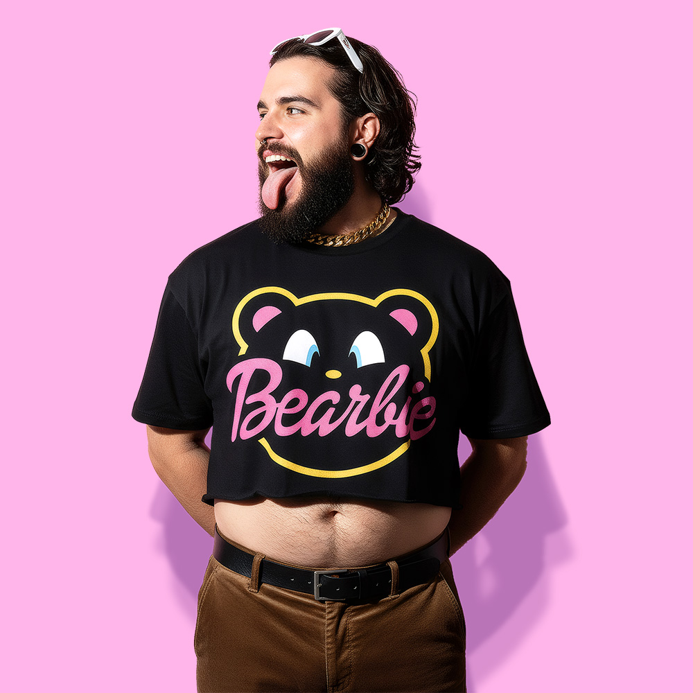 BEARbie crop-top (playera corta negra)