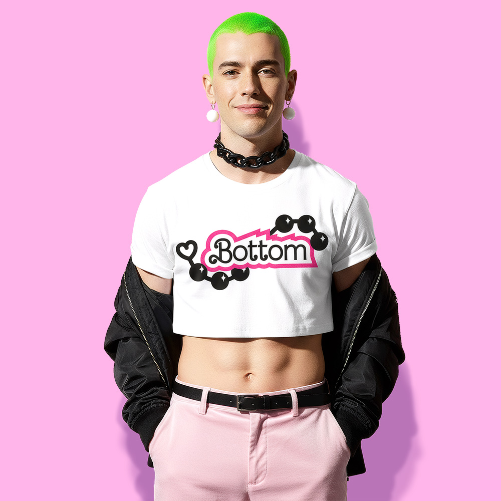 Barbie btm crop-top (playera corta blanca)