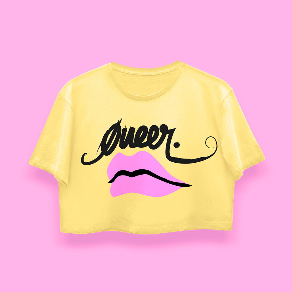 Queer crop-top (playera corta amarilla)