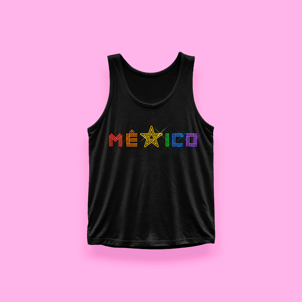 México arcoíris (tank top negro)