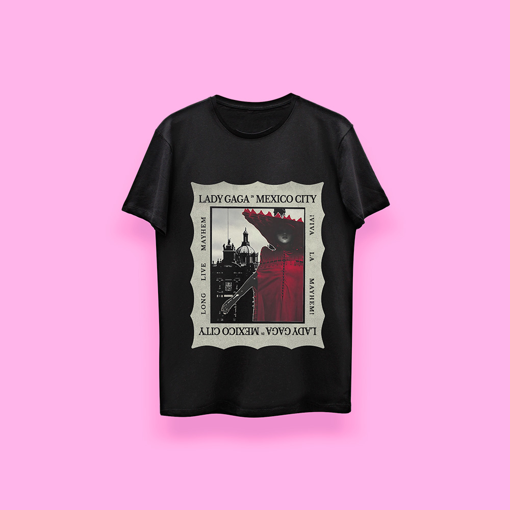 Lady Gaga ¡Viva la MAYHEM! (playera negra)