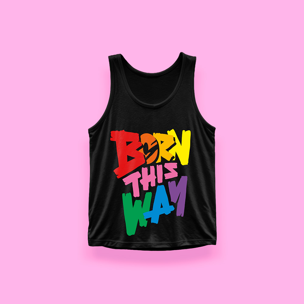 Lady Gaga Born this way (tank top negro)