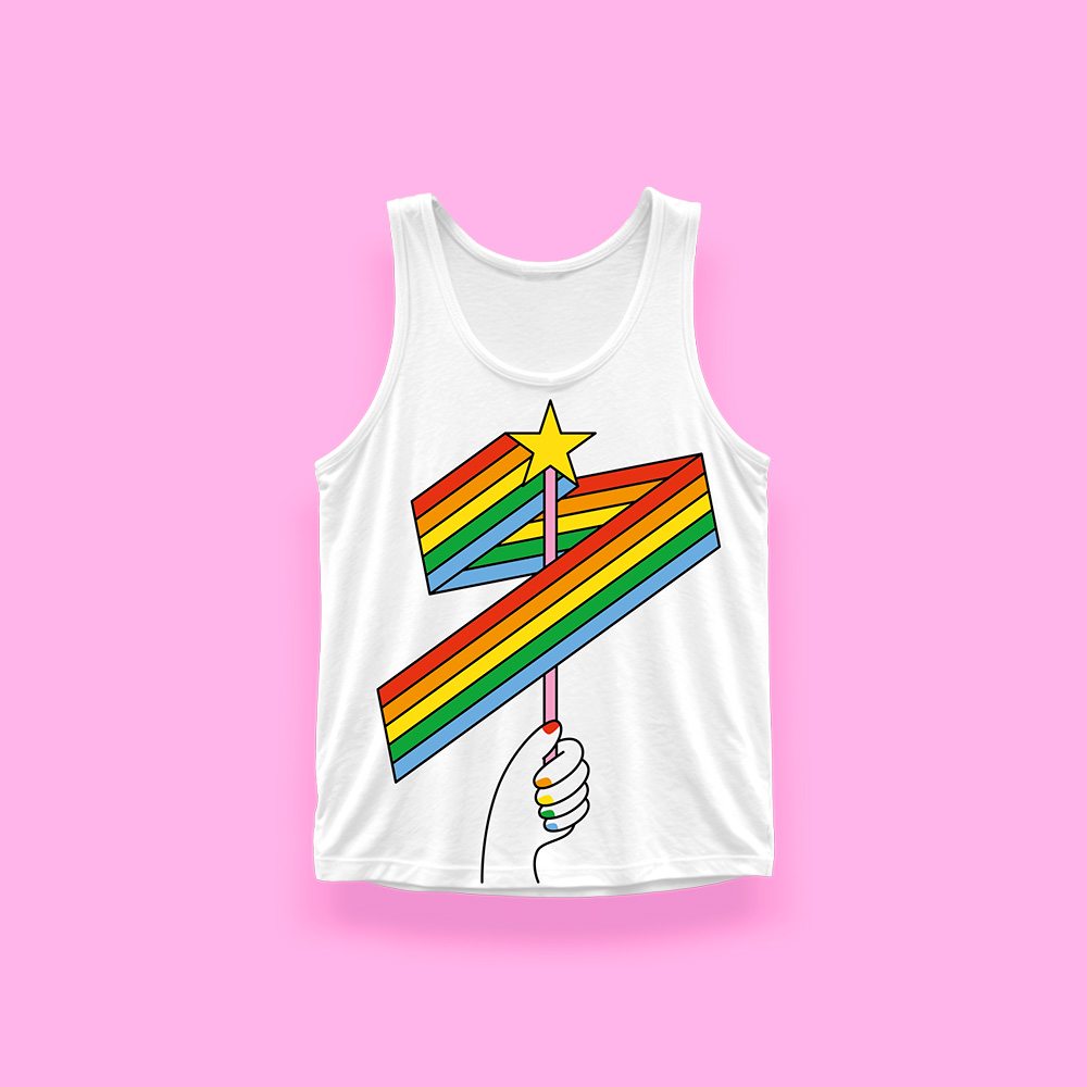 HAPPY PRIDE (tank top blanco)