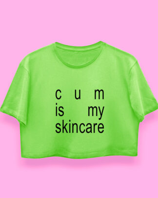 Skincare routine (playera corta verde neón)