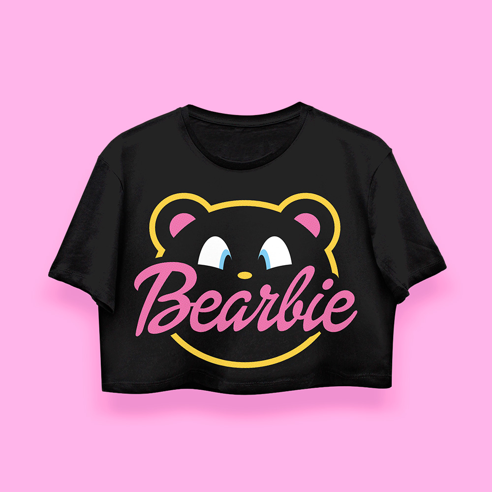 BEARbie crop-top (playera corta negra) - Imagen 2