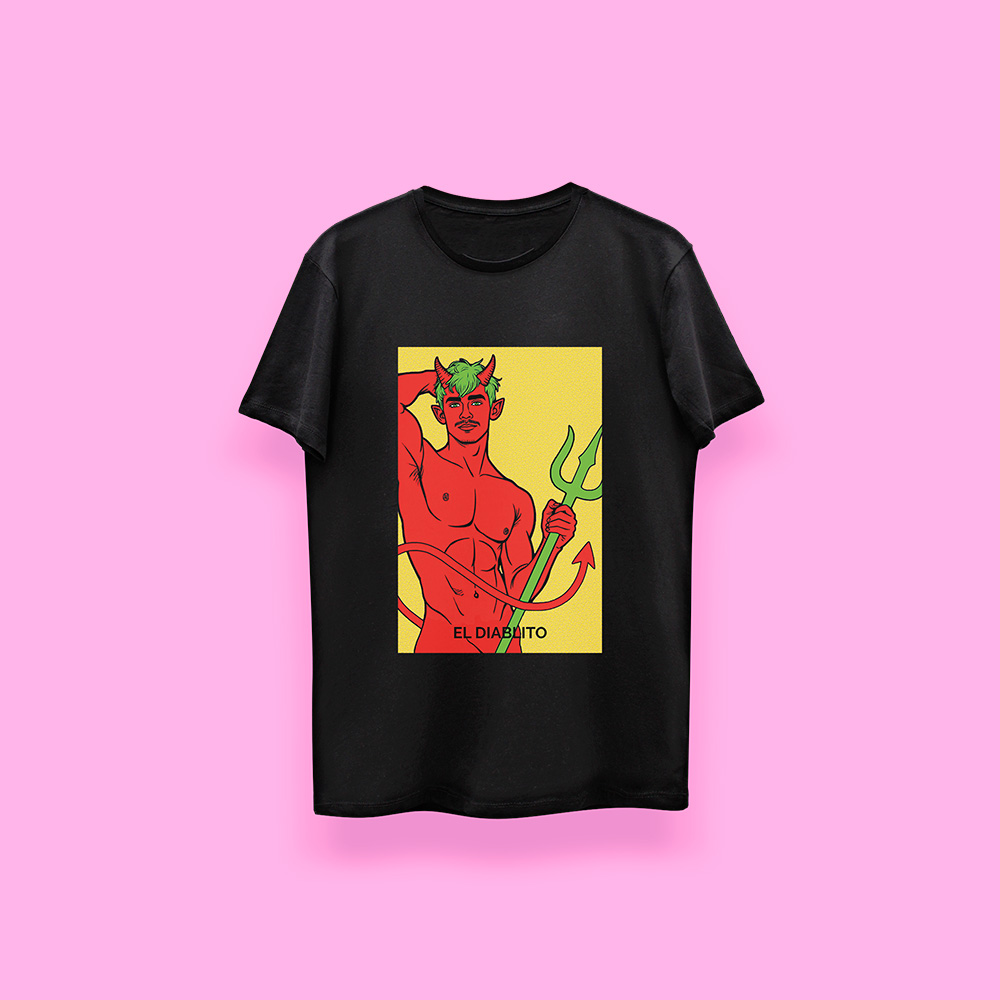 Lotería EL DIABLITO (playera negra)