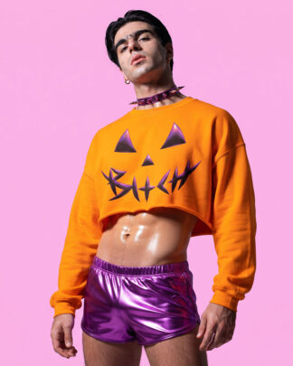 Halloween PUMPKIN ORANGE crop-top (sudadera corta naranja)