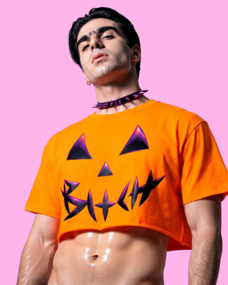 Halloween PUMPKIN ORANGE crop-top (playera corta naranja)