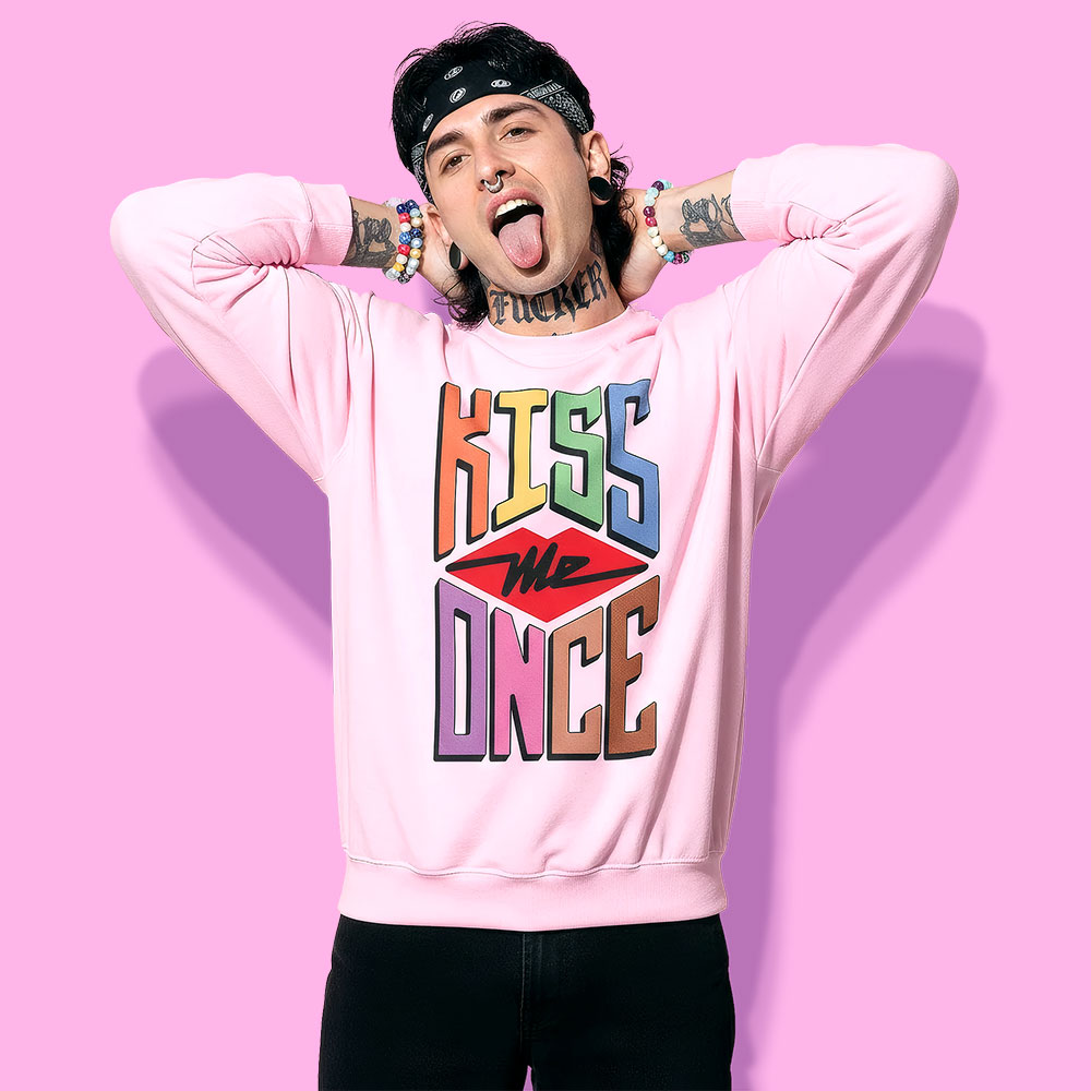 Kiss me once (sudadera rosa)