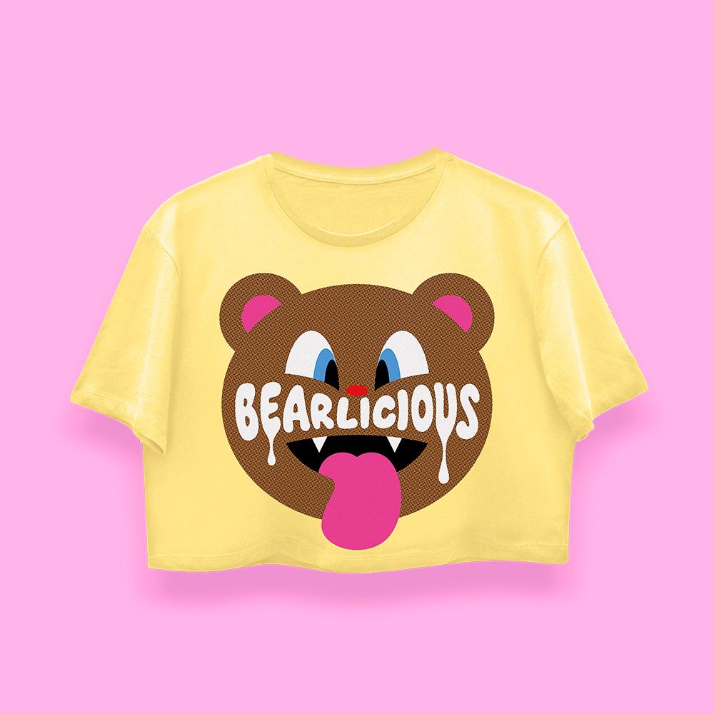 Bearlicious yellow crop-top (playera corta amarilla)
