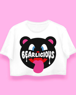 Bearlicious white crop-top (playera corta blanca)
