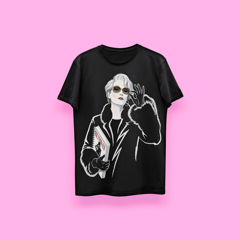 Miranda Priestly The Devil Wears Prada BLACK (playera negra)