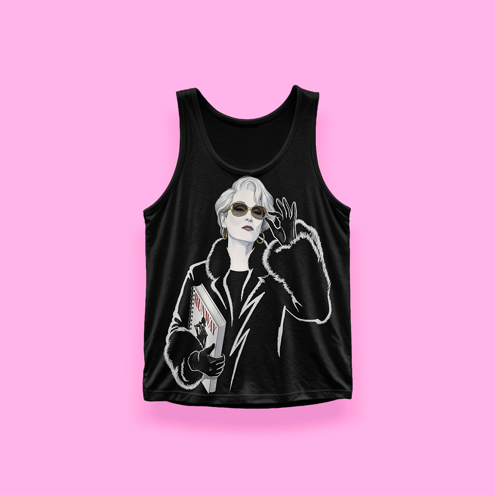 Miranda Priestly The Devil Wears Prada BLACK (tank top negro)