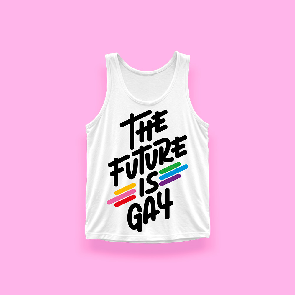 The future is gay (tank top blanco)