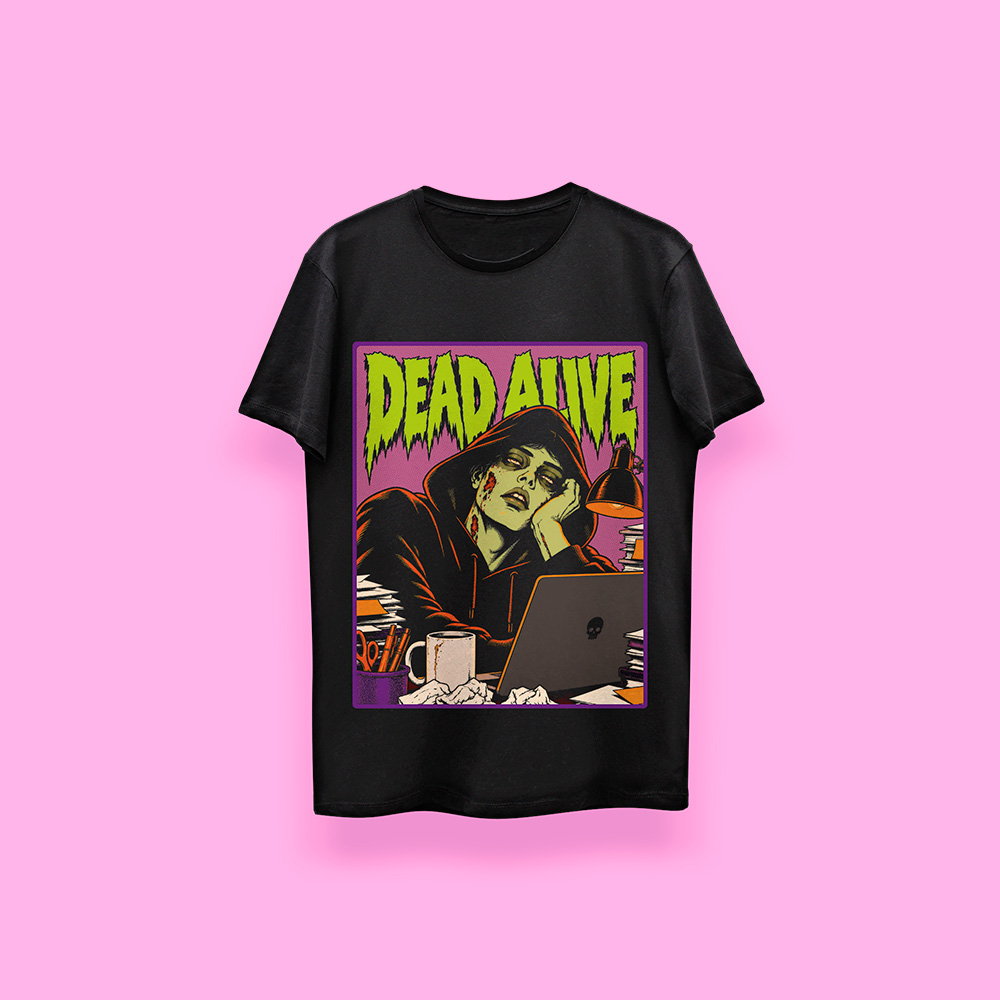 Comic book DEAD ALIVE (playera negra)