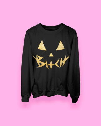 Halloween PUMPKIN GOLD (sudadera negra)