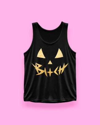 Halloween PUMPKIN GOLD (tank top negro)