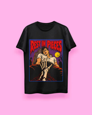 Comic book REST IN PIECES (playera negra)
