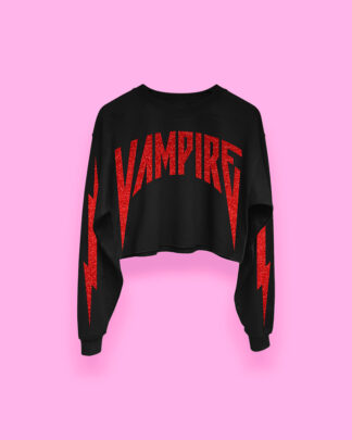 Vampire crop-top (sudadera corta negra)
