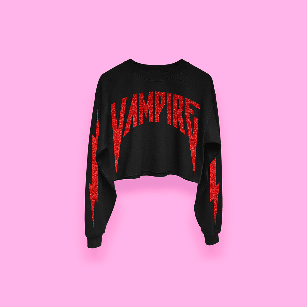 Vampire crop-top (sudadera corta negra)
