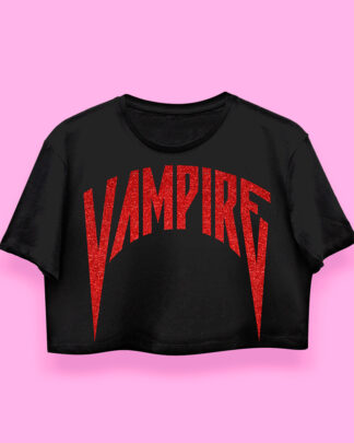 Vampire crop-top (playera corta negra)