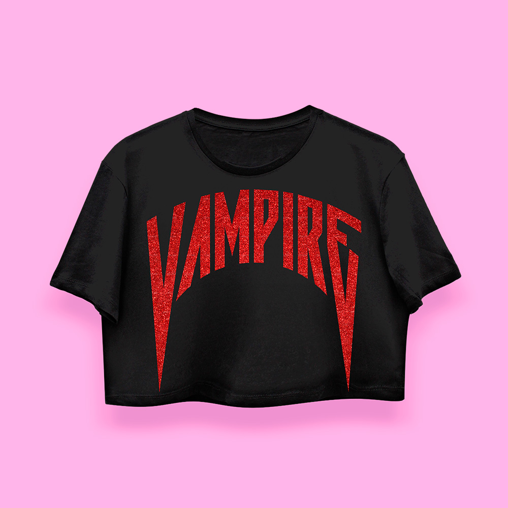 Vampire crop-top (playera corta negra)
